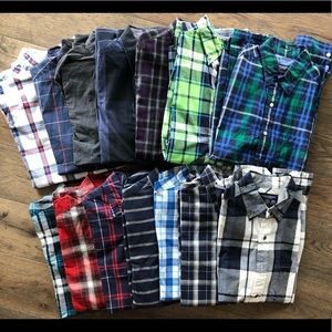 14 Long Sleeve American Eagle Button Downs